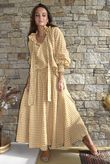Nonni Gingham Poet Blouse Indian Yellow